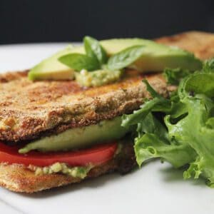 vegan eggplant sandwiches with avocado