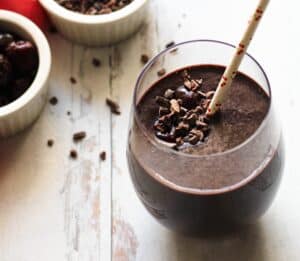 Milk Free Chocolate Cherry Protein Smoothie