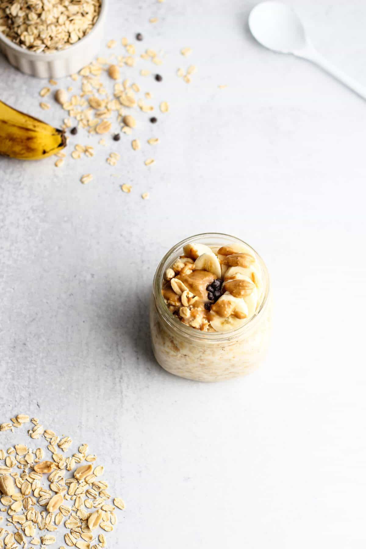 Peanut Butter Overnight Oats Without Chia Seeds - Milk Free Mom