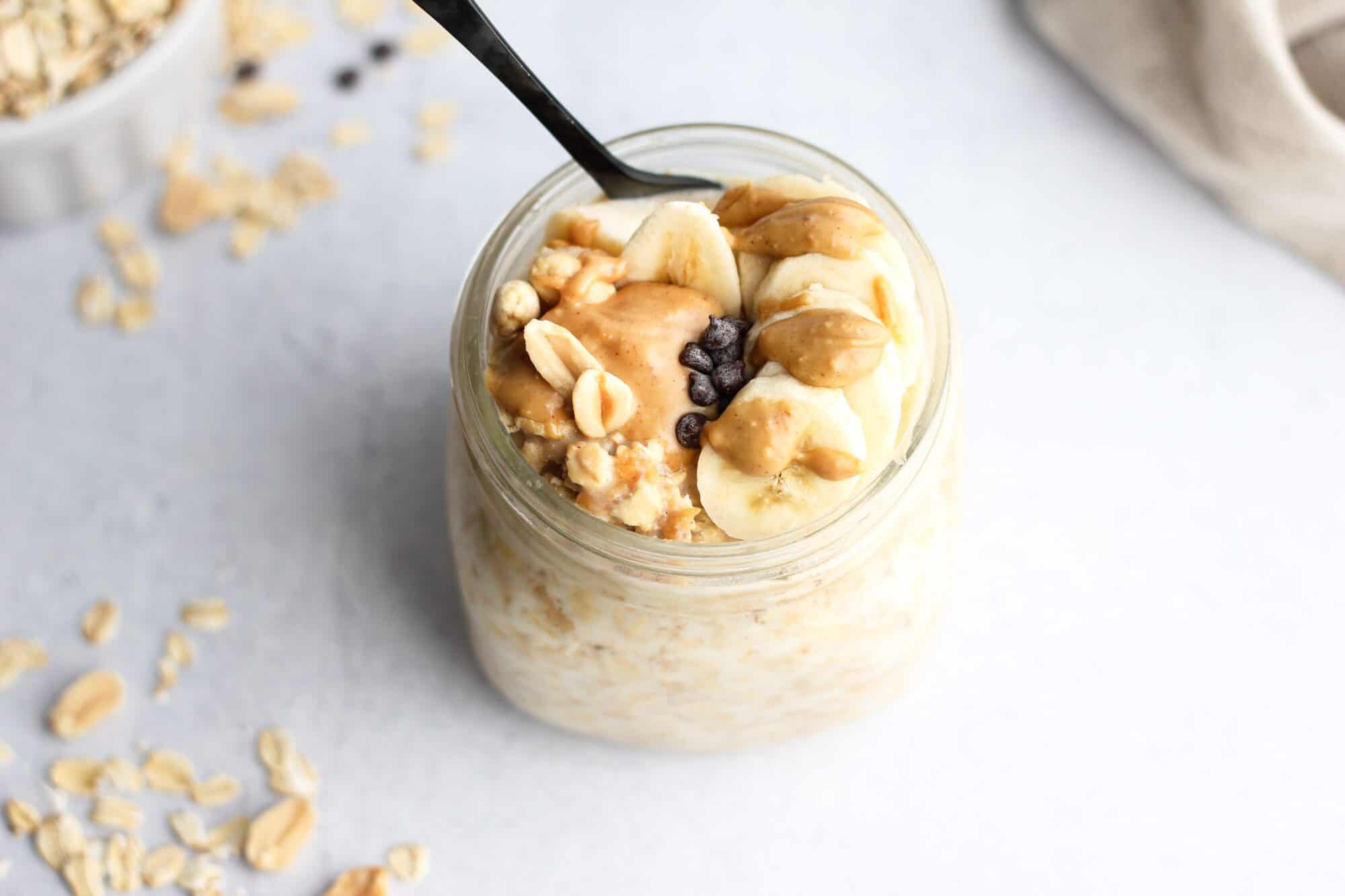 dairy free overnight peanut butter oats