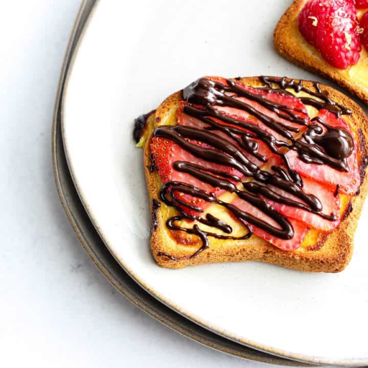 vegan gluten free custard toast