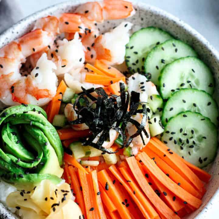 Shrimp Sushi Style Bowls