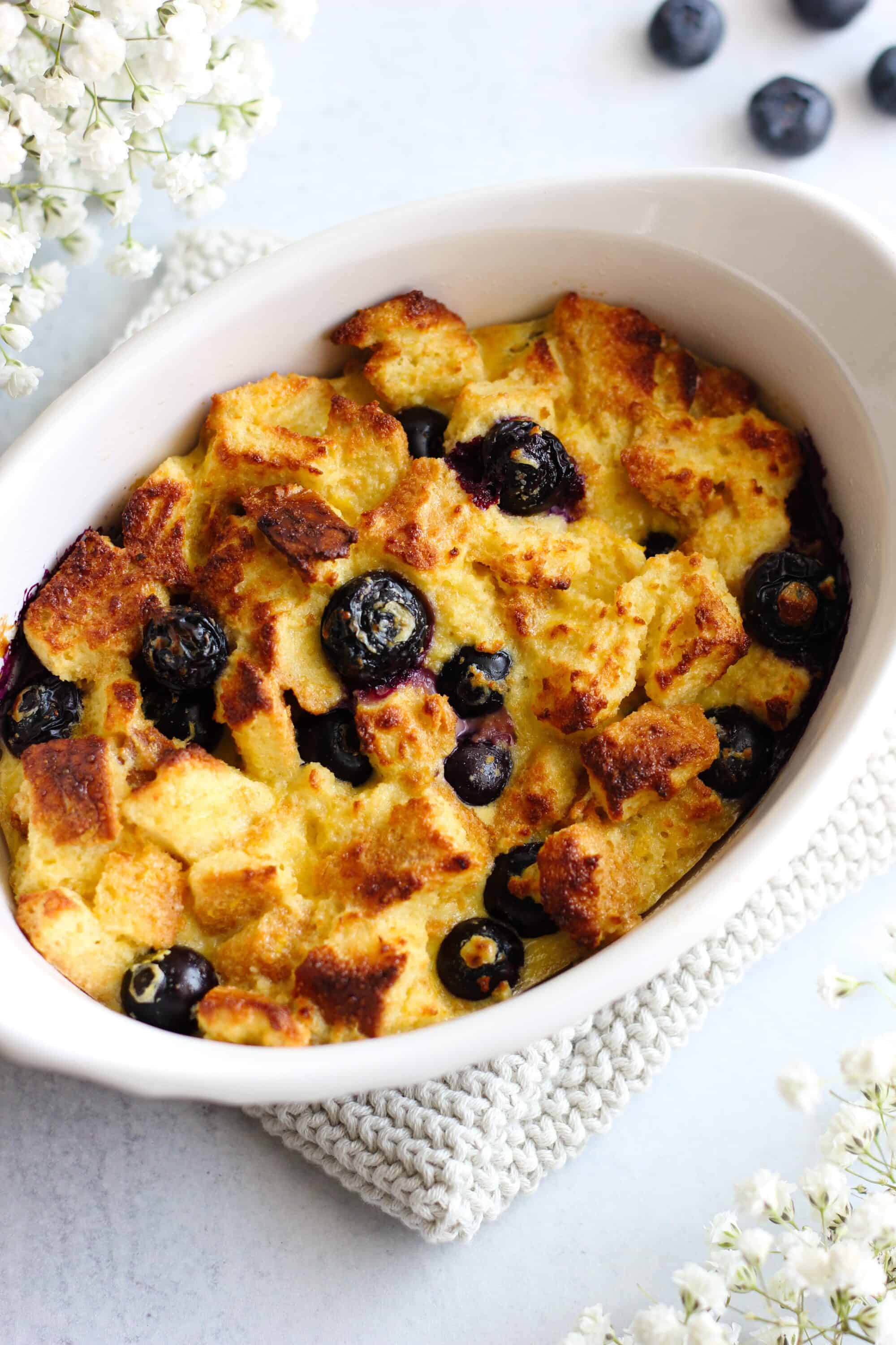 vegan blueberry french toast casserole