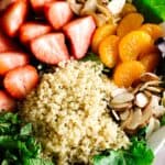 strawberry quinoa salad with mint