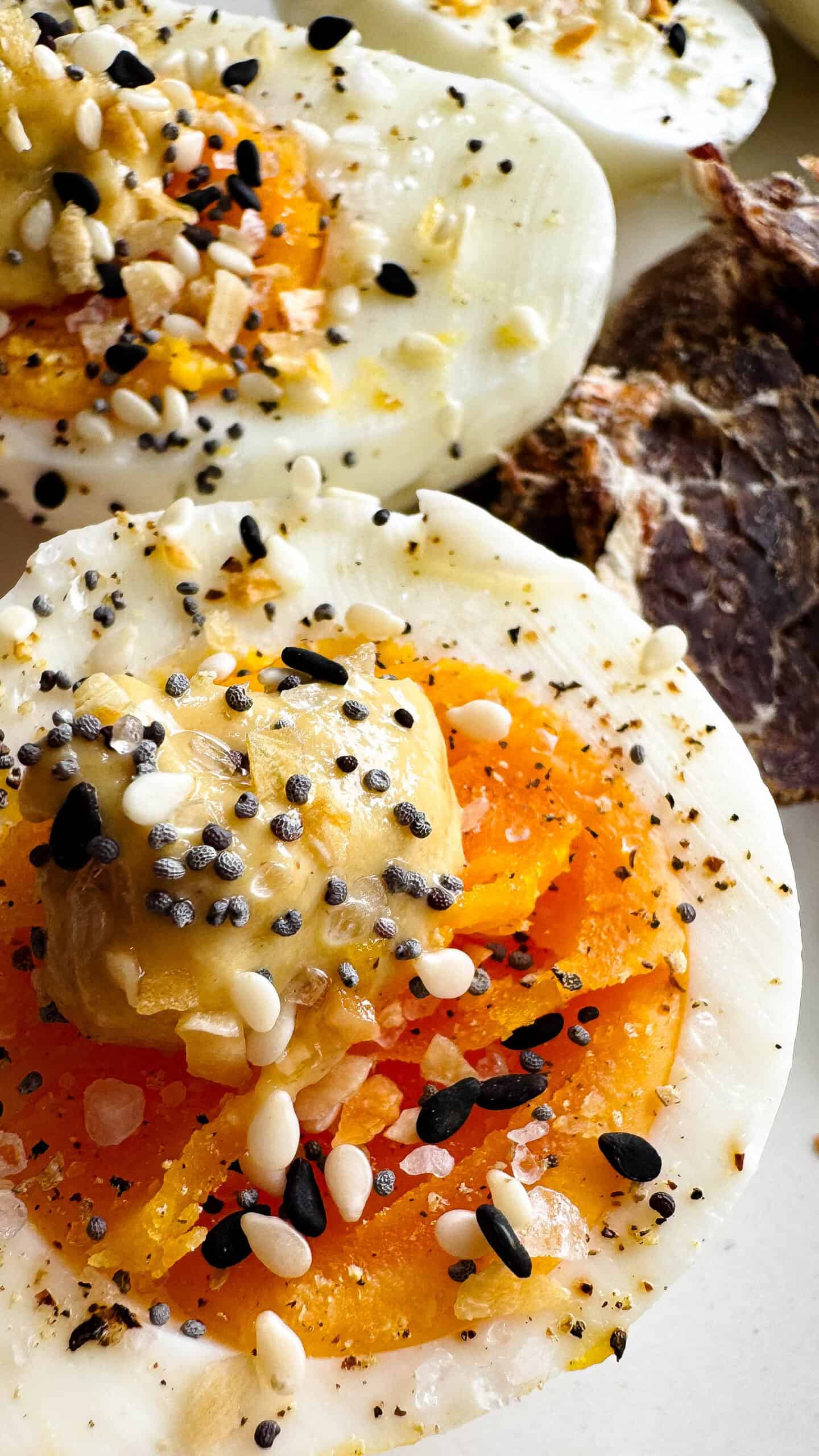 hard boiled eggs with biltong