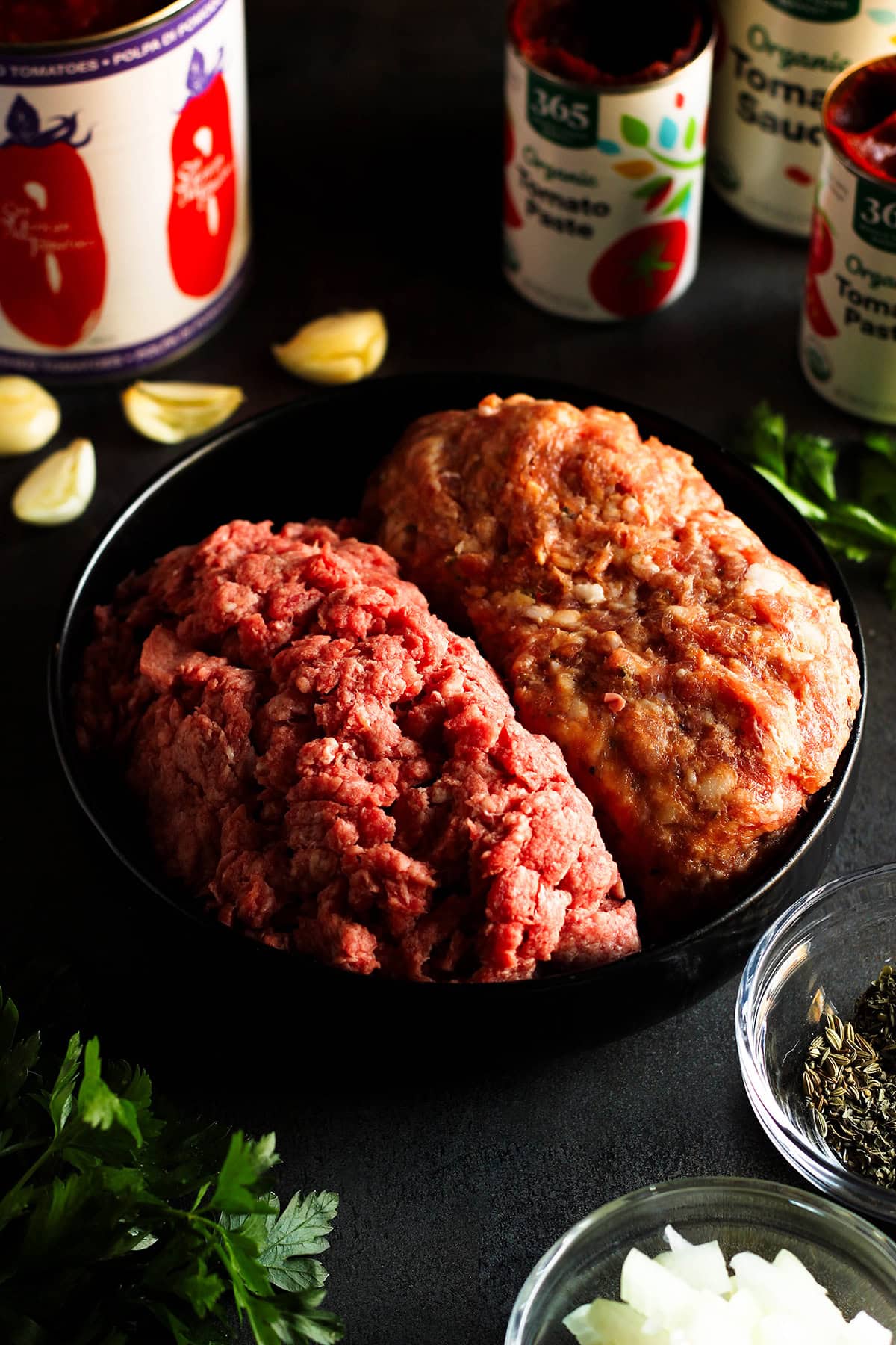 ingredients for meat sauce