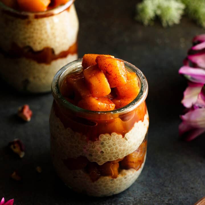 apple pie chia pudding dairy free