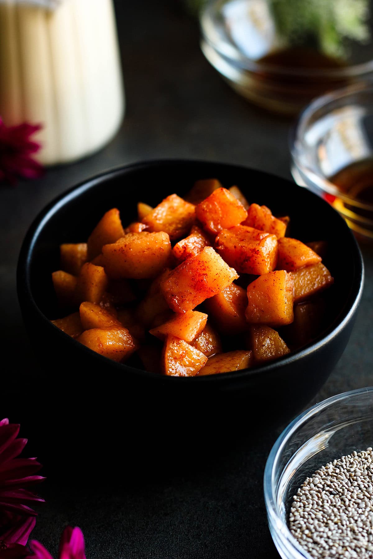 ingredients for apple pie chia pudding
