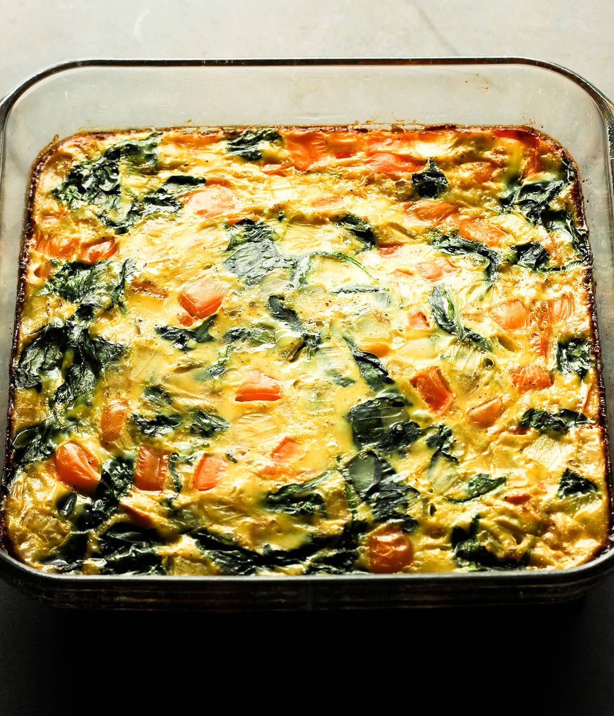 high protein baked eggs fresh out of the oven