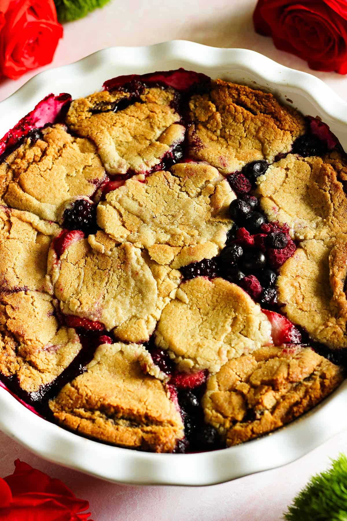 dairy-free gluten-free mixed berry cobbler